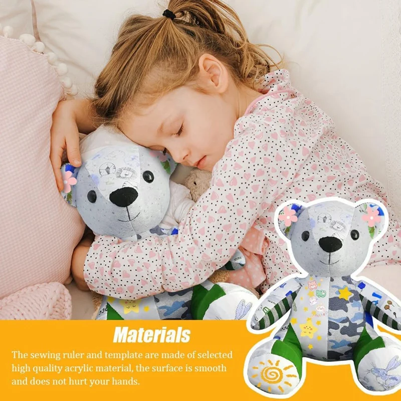 Memory Bear modello di cucito 10 e 15 pollici Memory Bear Template righello Set memoria acrilica fai da te 1Set