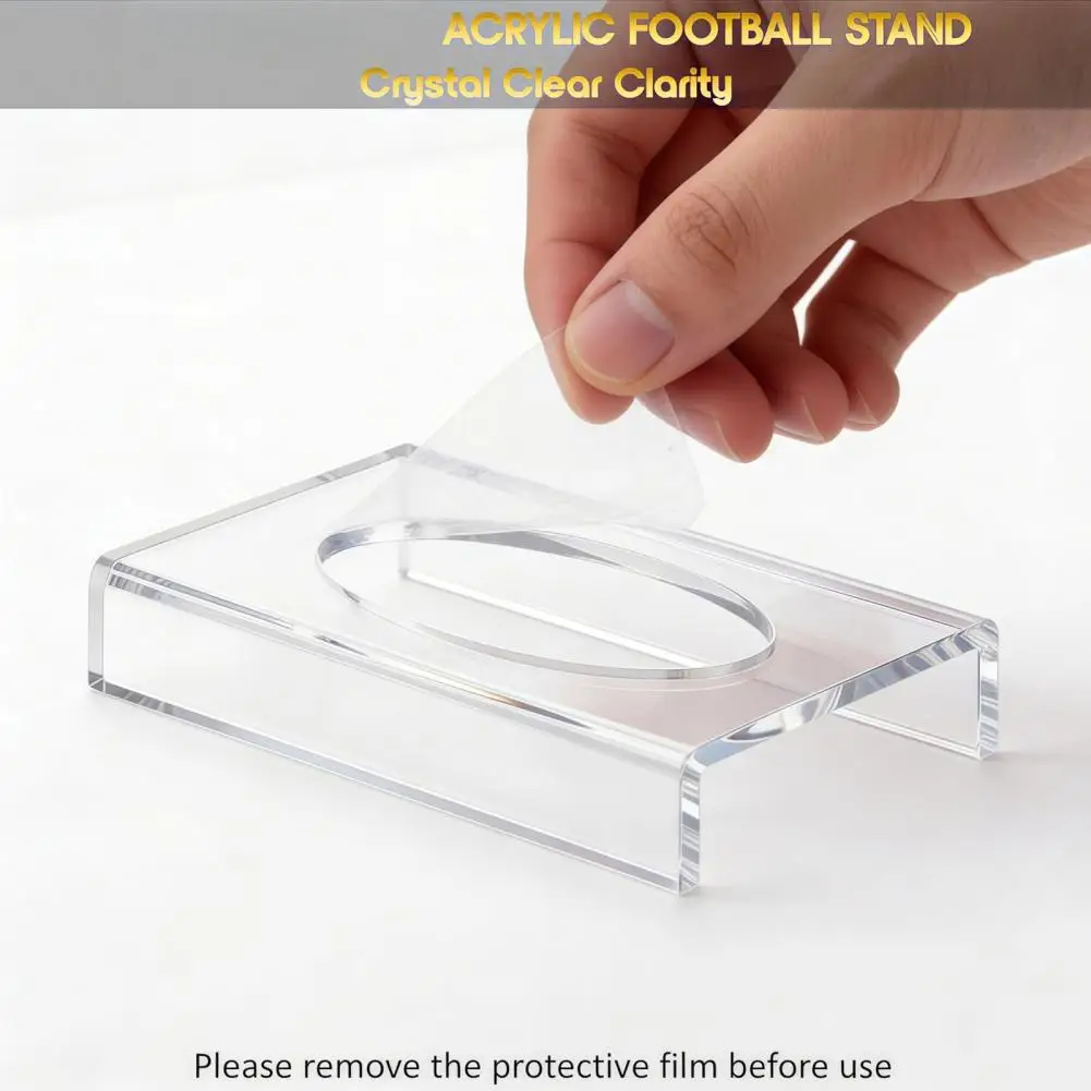 Rugby Ball Display Stand Sports Ball Display Shelf 2/4pcs Acrylic Football Display Stand Set Rugby Ball Holder Showcase for Fan