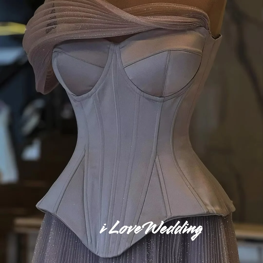 Mujer un hombro A-line Sweetheart brillante vestidos de fiesta vestidos de fiesta elegantes batas de fiesta hasta el suelo plisado personalizado