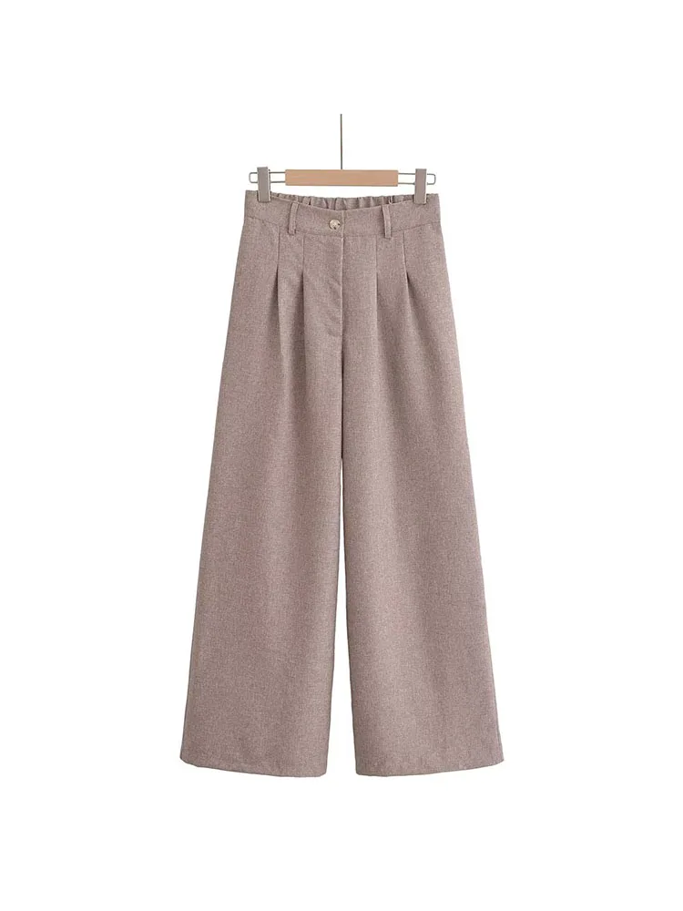 

2024 Fashion Commuter Style Loose Slim Straight Drape Comfortable Exquisite High-end Khaki Long Suit Pants