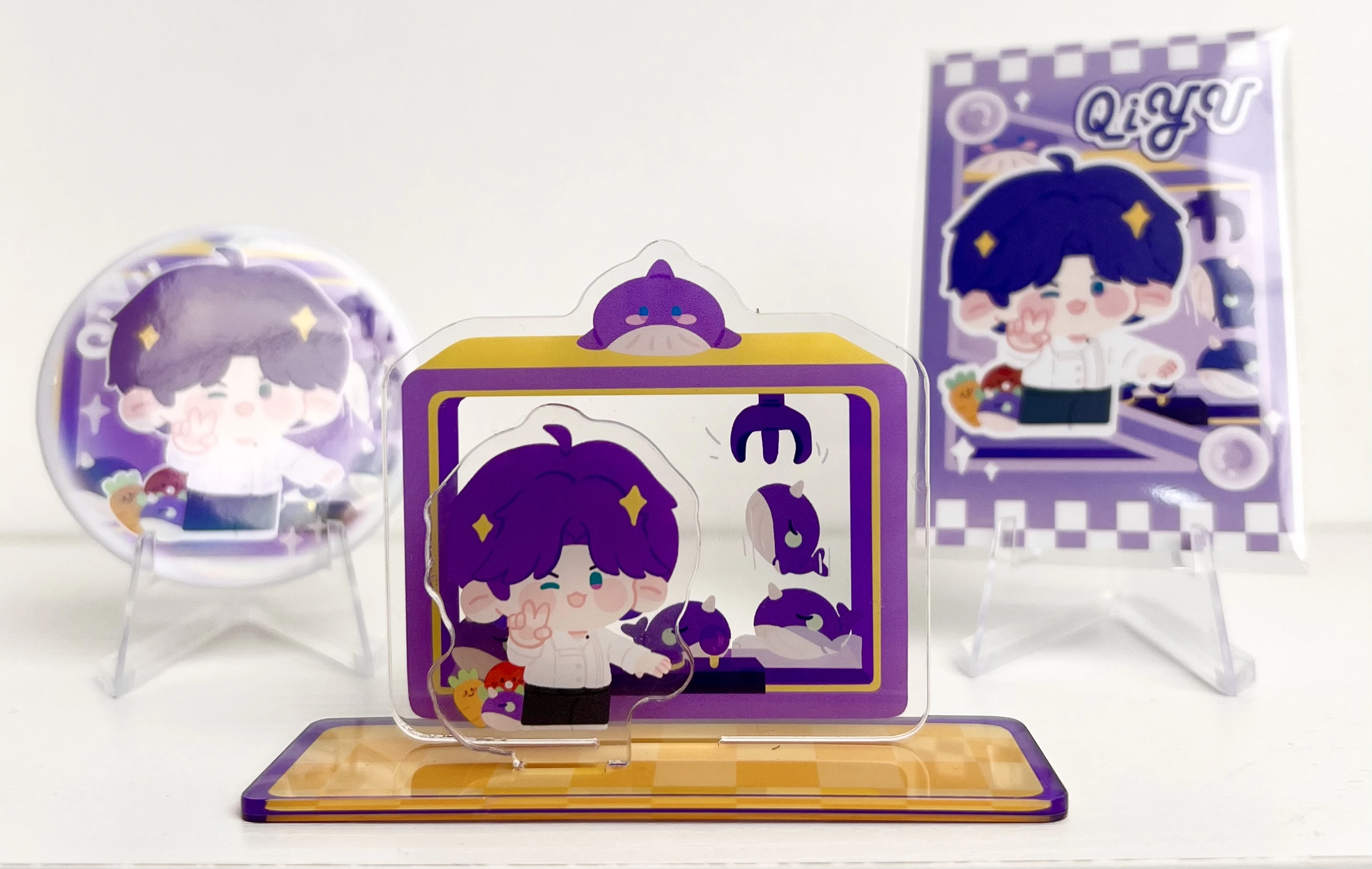 الحب والمساحة العميقة أنيمي الاكريليك مزدوج الإدراج الدائمة مجلس صفيح شارة شعار تأثيري الكرتون تزيين