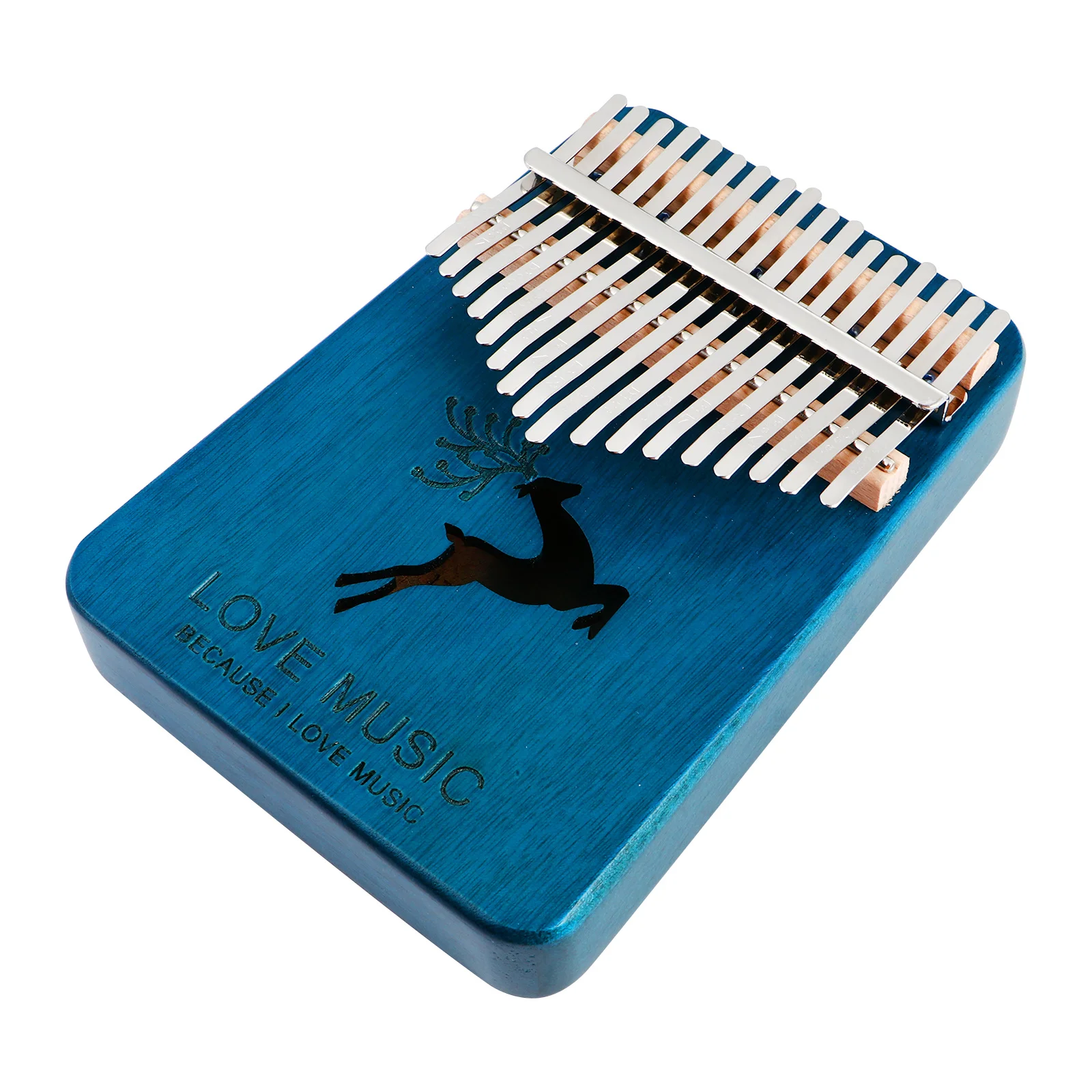 

1Set 17-Key Thumb Piano Kalimba Finger Instrument Creative Wood Musical for Beginners Portable Resonant Sound Full Long Play