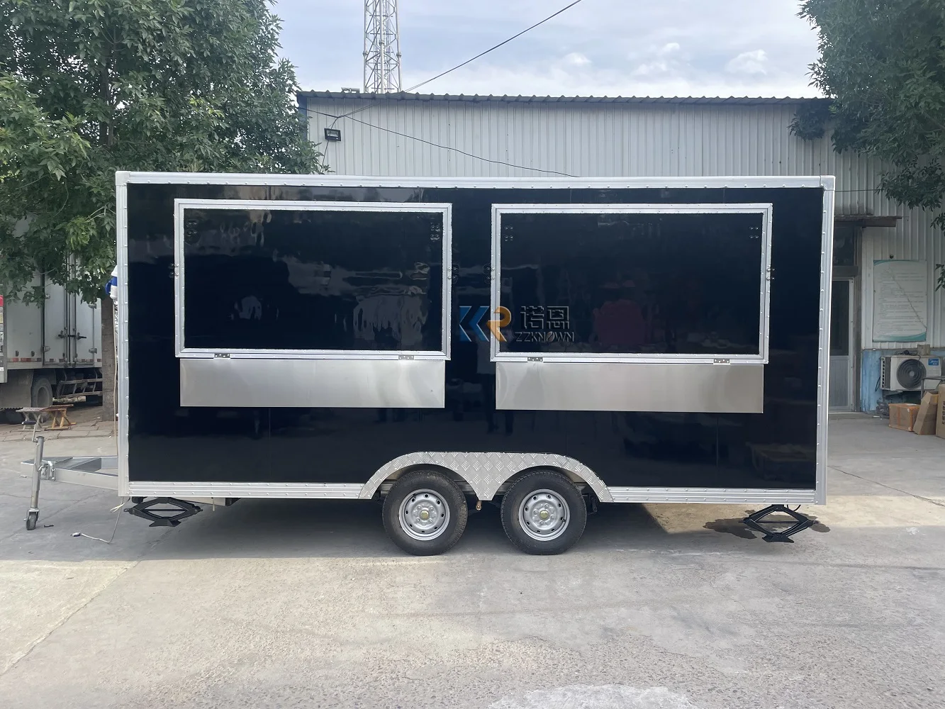 OEM Mobile Food Carts Mobile Stainless Steel Hot Dog Cart Concession Crepes Cart Concession Hot Dog Food Trailer for sale