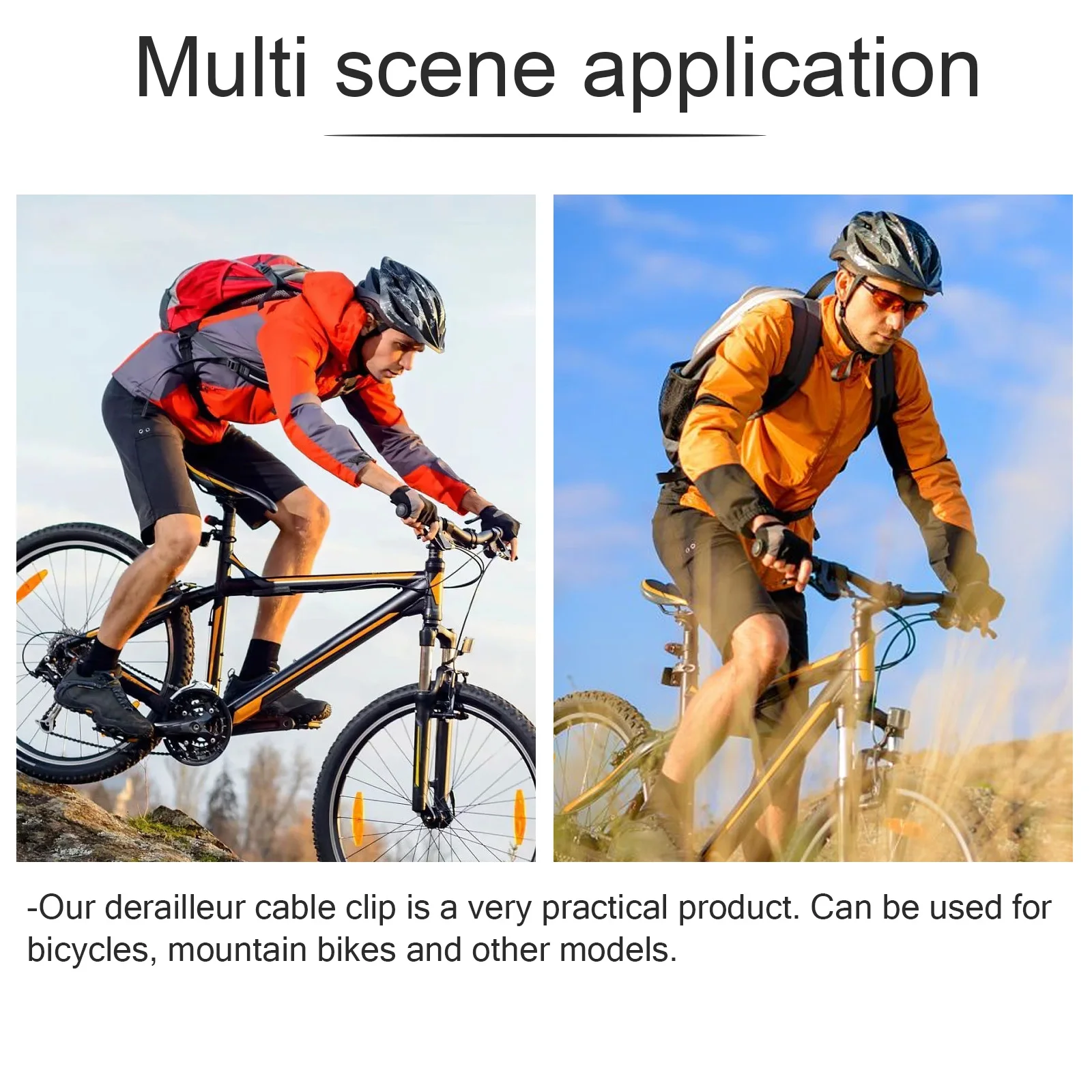 

50pcs Bicycle Cable Clips Guide Clamps Lightweight Durable Shift Brake Hose Holder Plastic Derailleur Shifter Road Bike