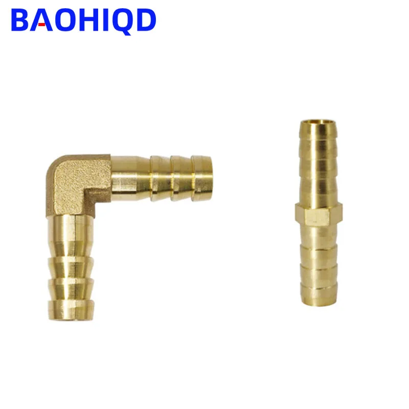 Brass Barb Pipe Fitting 6 8 10 12 14 16 19mm Hose 2 3 4 way Coupler Adapter For Fuel Gas Water Copper Connector