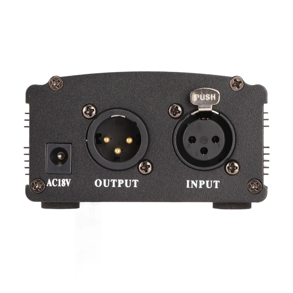 

with XLR 3 Pin Cable 48V Phantom Power Supply for US Plug 110V Stable Performance Professional Phantom Power 48V Power Supply