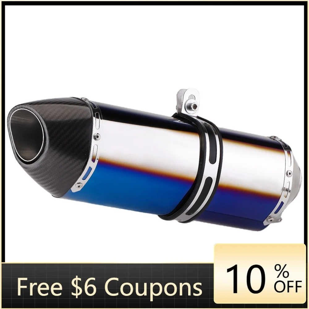 

STLF Universal 51MM Motorcycle Carbon Fiber Exhaust Pipe Exhaust Pipe Stainless Steel Yoshimura R77 High Quality