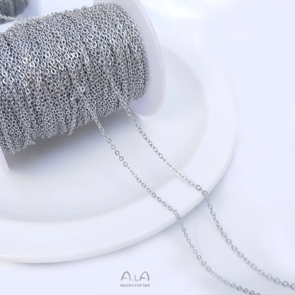 

Copper Platinum Plated Flat O Chain Thin Chain O Necklace Bracelet Material DIY Jewelry Loose Chain Accessories
