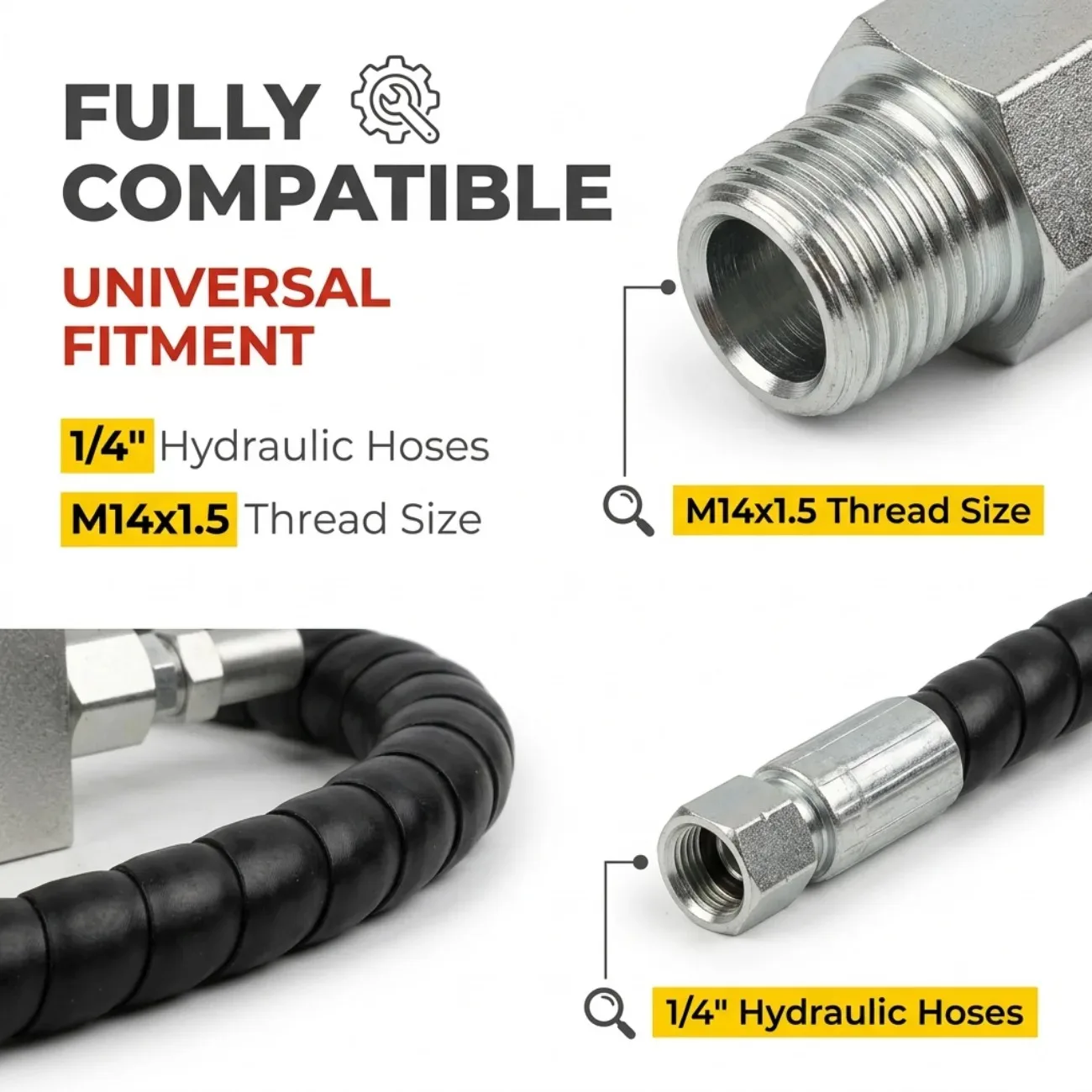 For any machine With M14x1.5 thread and 1/4