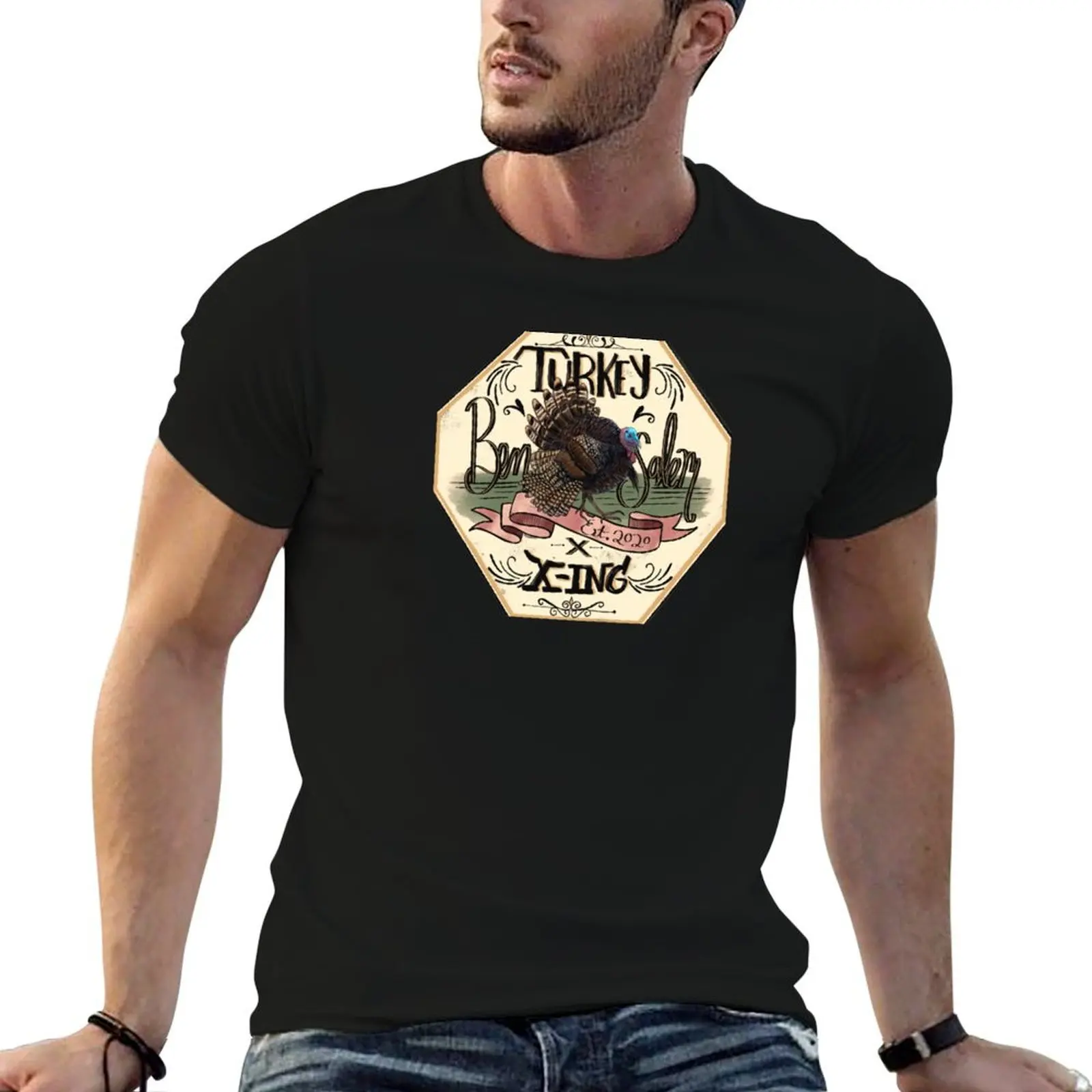 

Turkey cotton Crossing Bucks US Landmark Pennsylvania County T-Shirt man t the heavy Ben Art shirt Memorabilia Bensalem