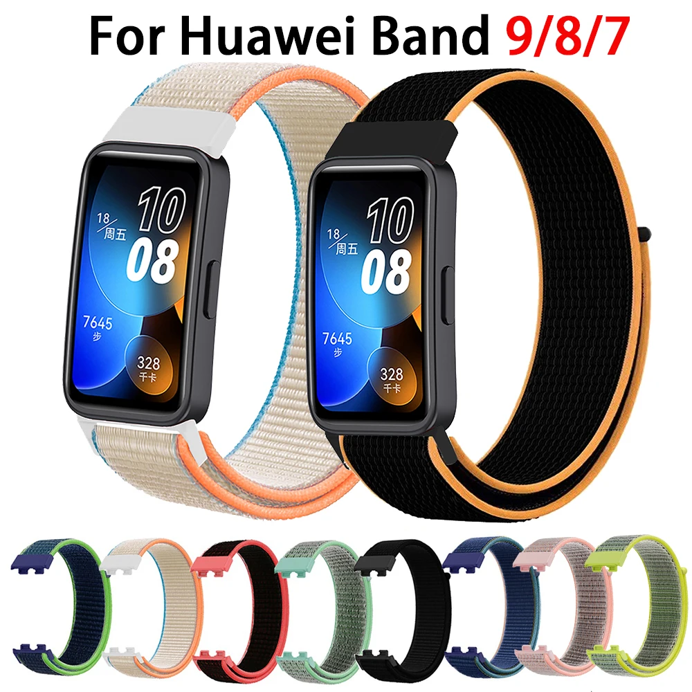 Band voor Huawei Band 8 9 7-bandaccessoires Nylon lus Smart Watch Vervangingsriem Polsbandje Sportarmband Band 7-armband