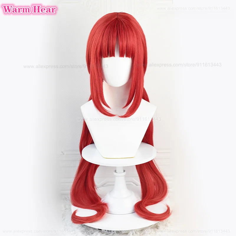 Peruki Nilou Sumeru Nilou peruka do Cosplay odporne na ciepło syntetyczne włosy impreza z okazji Halloween peruki Anime o długości 95cm + czapka z peruką