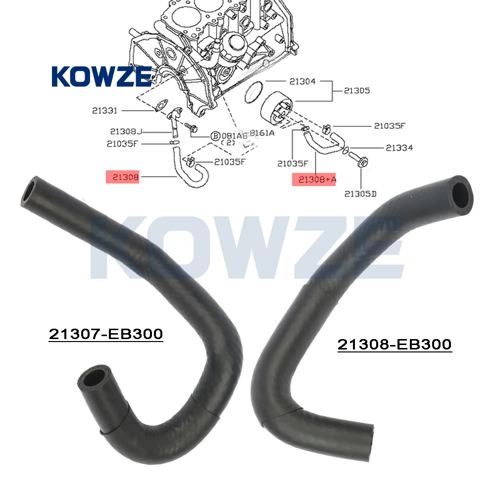 

Водяной шланг масляного радиатора для NISSAN NAVARA D40 2007-2010 CABSTAR F24M 2013-2016 PATHFINDER R51M 2005 2006 21307-EB300 21308-EB300
