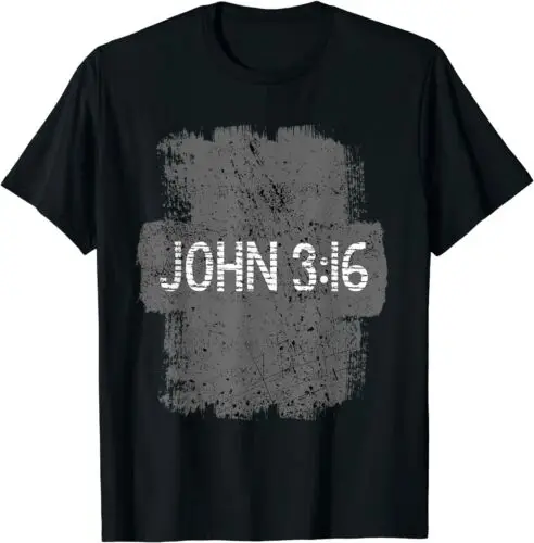  Christian Biblle Verse Quote Jesus J0hn 3:16 Great Tee T-Shirt S-3XL