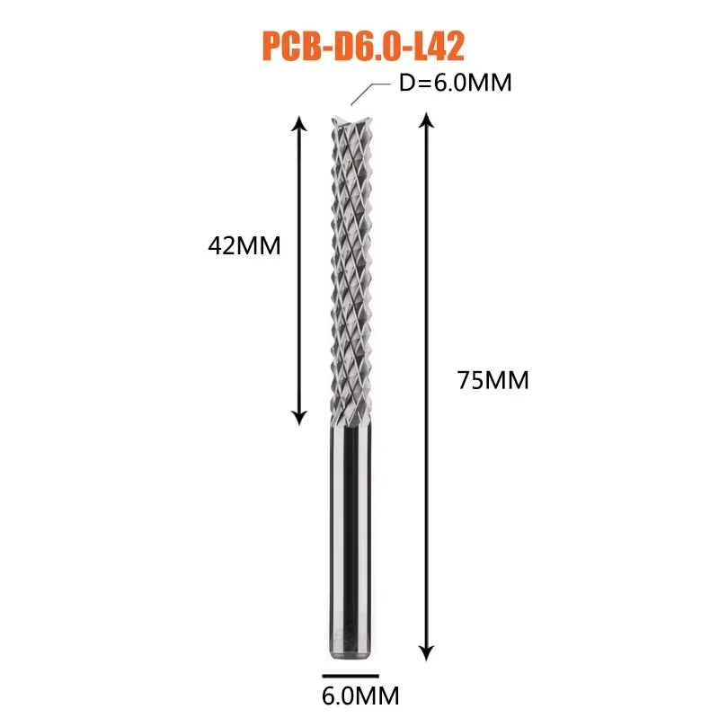 Dreanique 1 st Vhm Maïs Frees Bits 3.1mm, 4mm, 6mm, 8mm End Mill Hout PCB Snijden Frezen Koolstofvezel