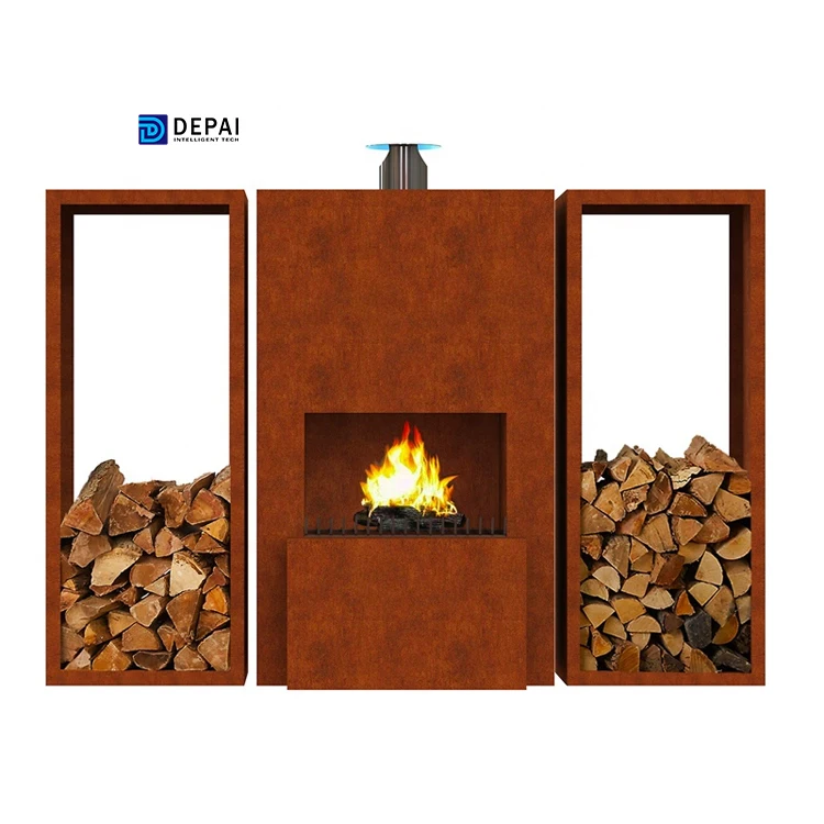 

Rusty Style Metal Decorative Wood Burning Fireplaces for Outdoor Patio