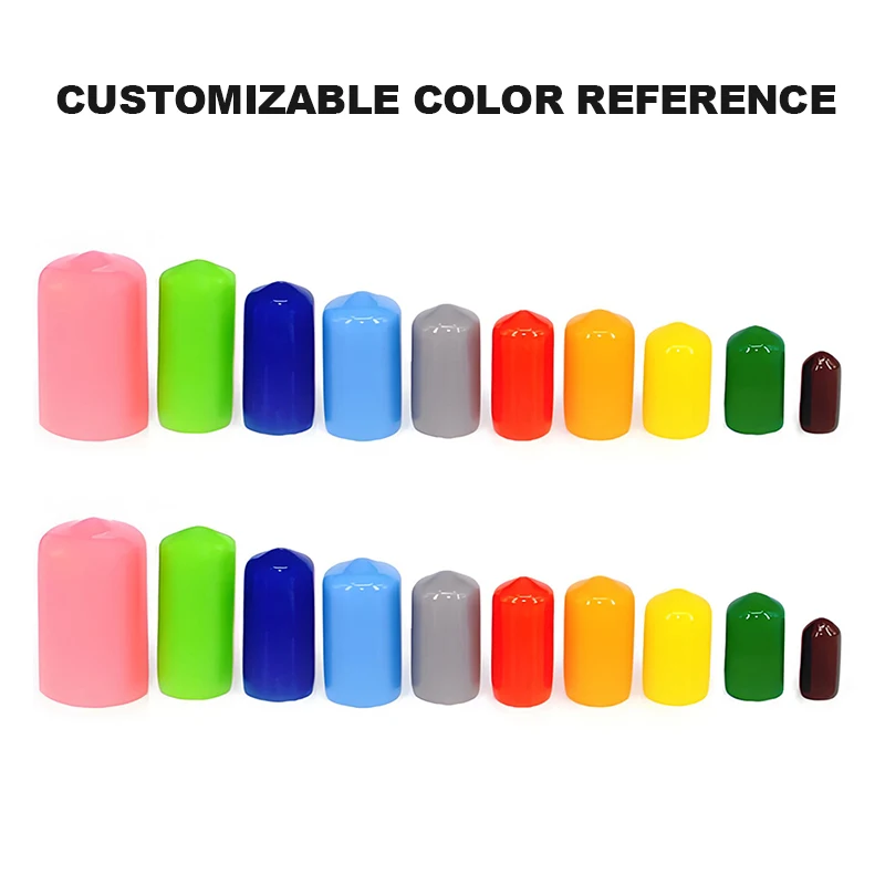 1.3-114mm Black/red PVC Rubber Cap Steel Pipe/screw Decorative Anti-Collision Shock-Absorbing Scratch Resistant Protective Cap