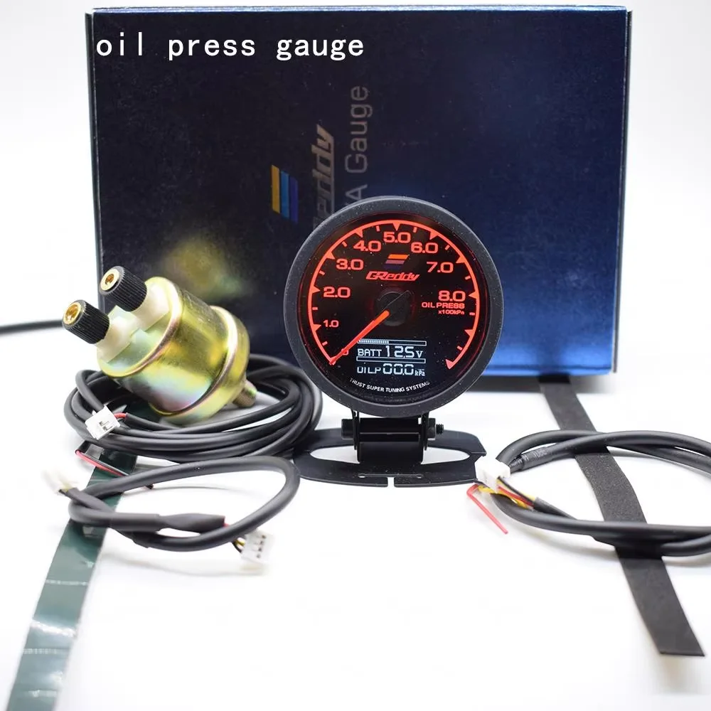 

62MM Auto Meter 7 Colour LED Digital Meter Boost Volt Display Water&Oil Temp Fuel Oil Pressure RPM Vacuum AFR Gauge
