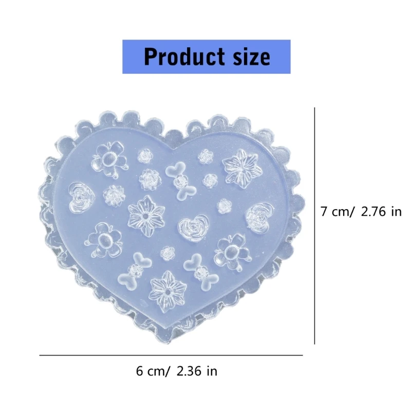 Silikonowy szablon do zdobienia paznokci do ozdób do paznokci Tłoczone akcesoria do paznokci Tworzenie form Praktyczne narzędzie