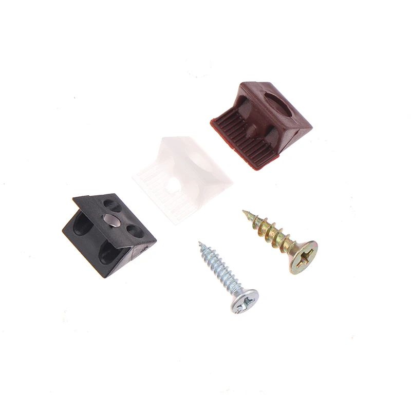 100 Pcs Furniture Mending Wedges Drawer Bottom Sagging Repair Fix Corner Bracket With Self-Tapping Screws