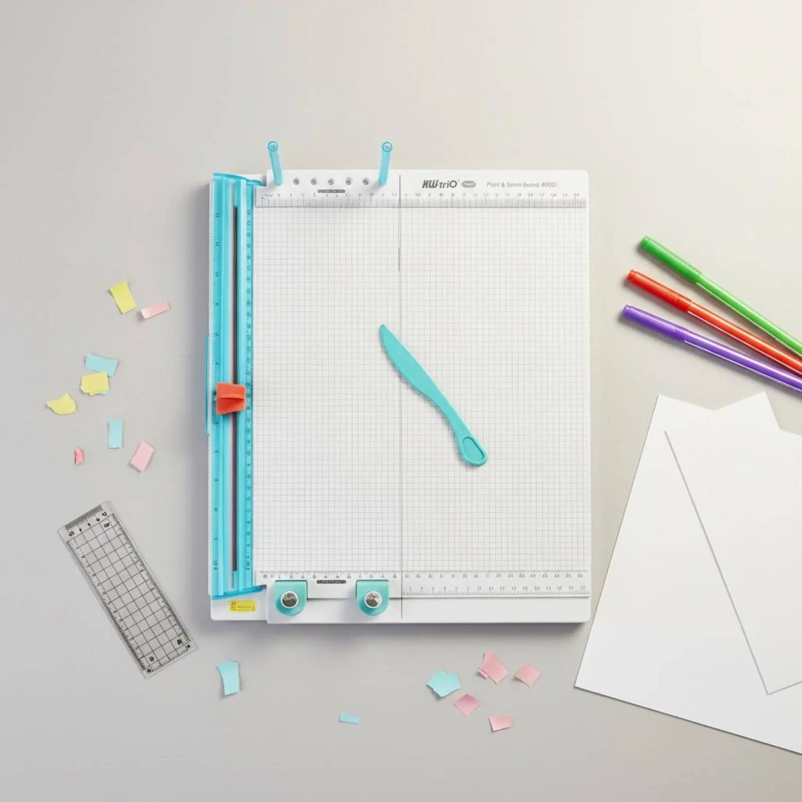 Paper Cutter Scoring Board Multi-Function Paper Crease Guide Trim and Score Board Precise Cutting Craft Tools Easy Fold Lines