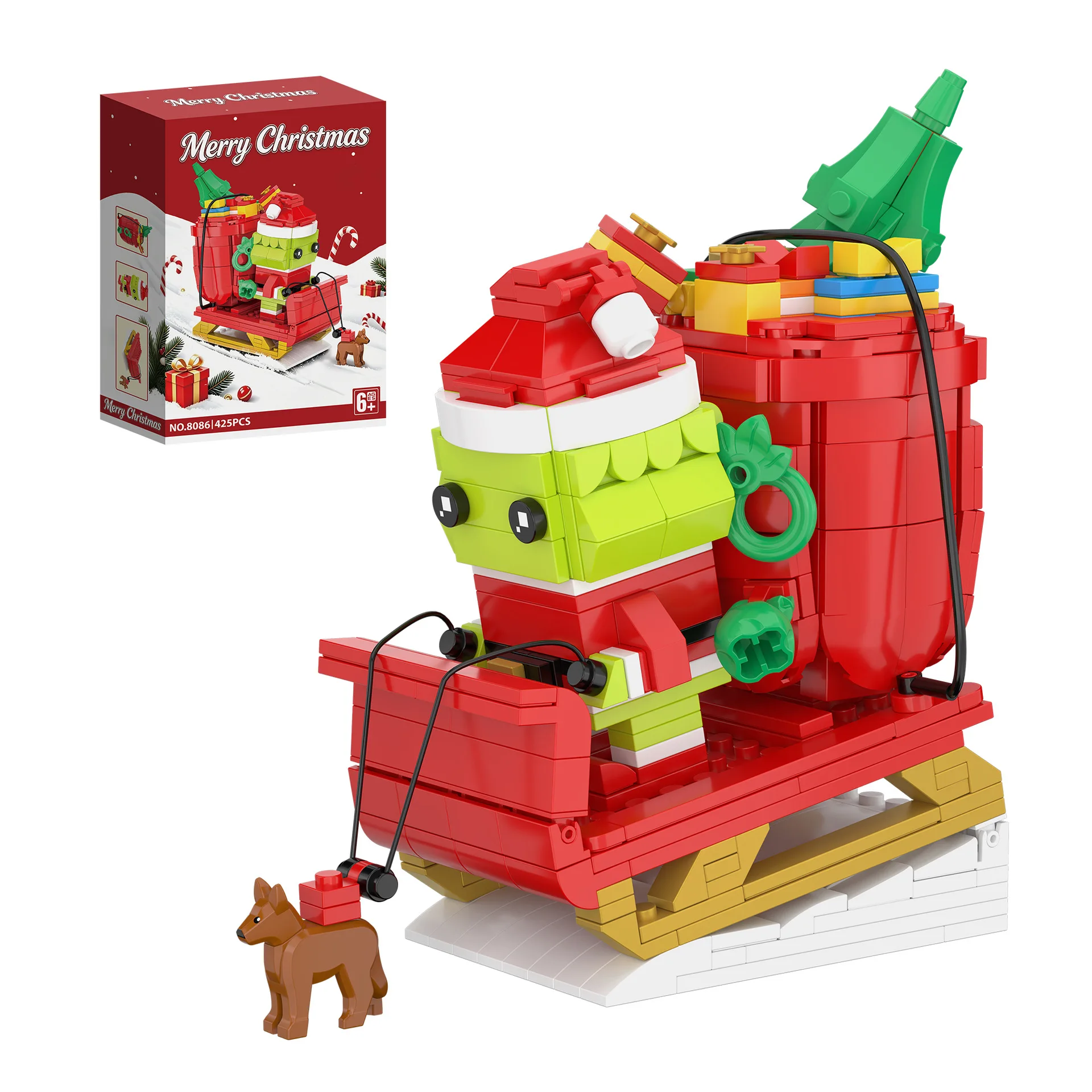 christmas-sleigh-green-monster-building-blocks-santa-sleigh-model-small-bricks-desktop-ornament-holiday-gift-425pcs