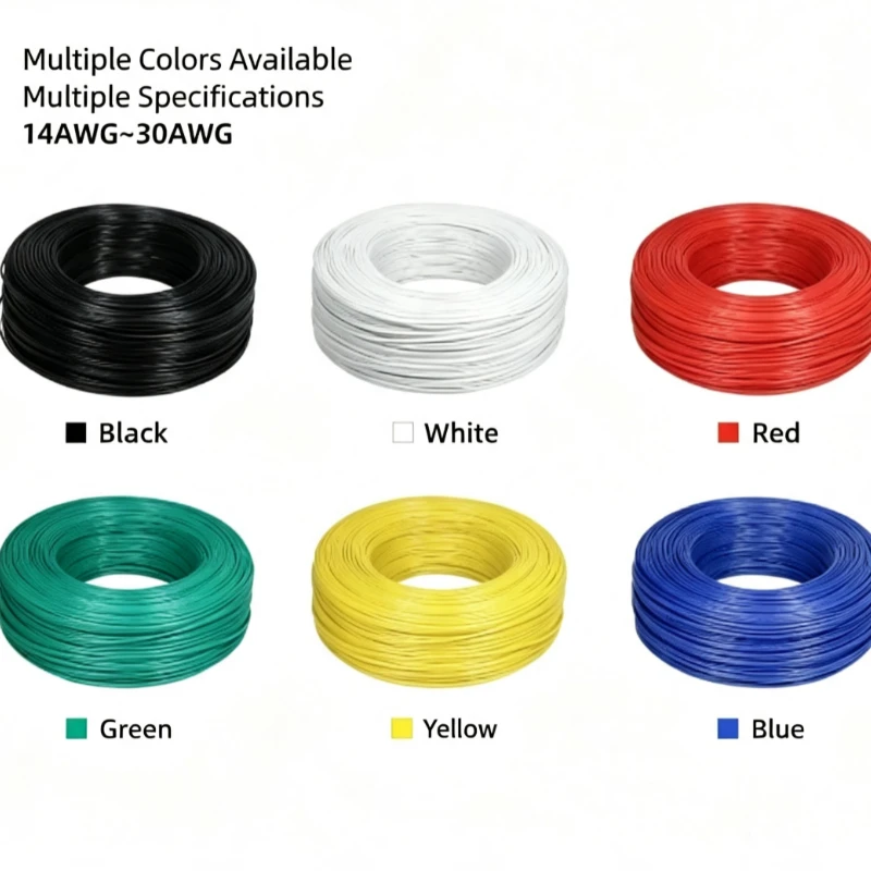 5/10M 1430 PVC Electrical Wire Cable Copper Tinned Electronic Wires Cable Wires  LED Lamp Lighting Line DIY 30AWG ~14 AWG