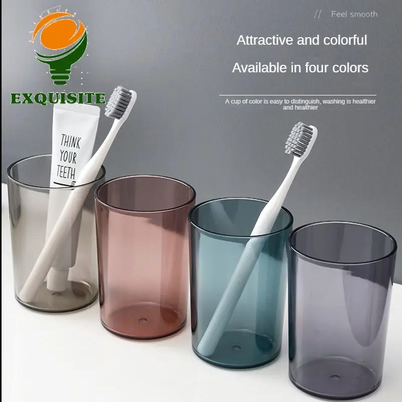 Portable Toothbrush Cup Comfortable Grip Plastic Mouth Cup Convenient Storage Bathroom Mouthwash Cup Toothbrush Cup 64g