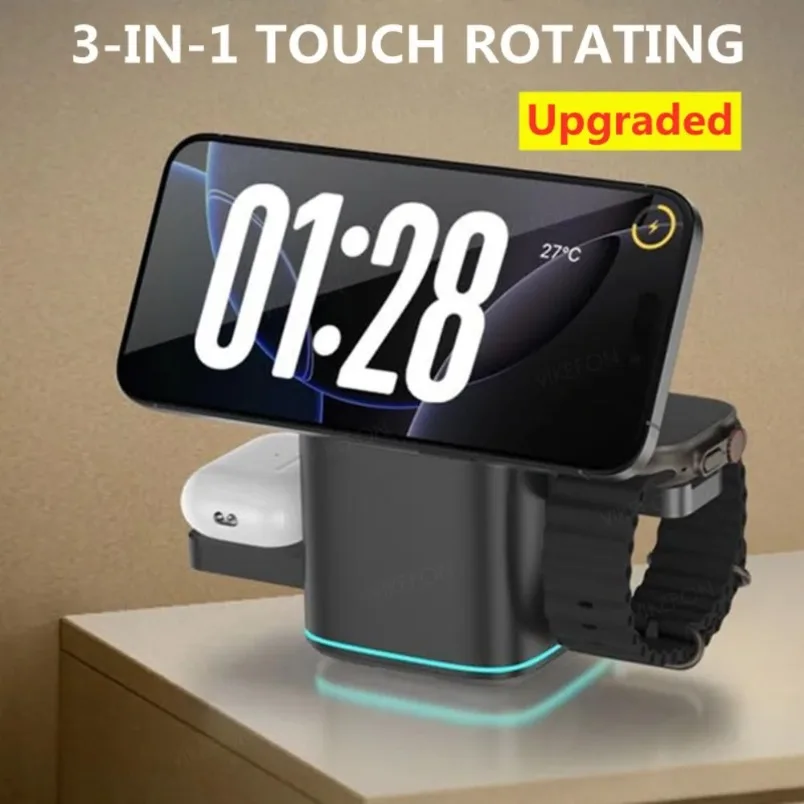 3-in-1-ワイヤレス充電ステーション-15w急速充電器-回転式強化ガラス-iphone-16-15-14-samsung-airpods対応