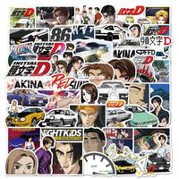 50Pcs  Anime Initial D Stickers Initial D AE86 DIY Stickers Scrapbooking Phone Luggage Skateboard Waterproof Decals