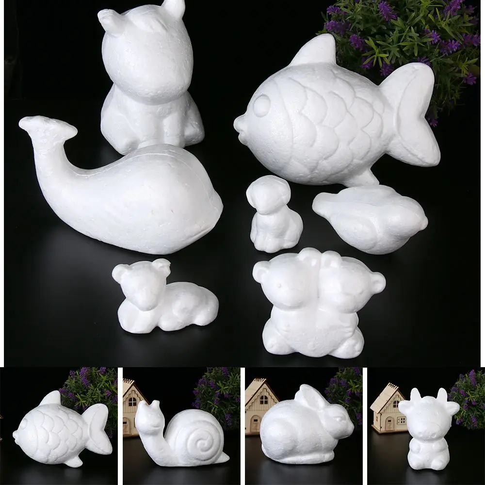 Fashion Crafts Christmas Gifts Children Toys Home Decoration Animals Shape Foam Balls Styrofoam White Polystyrene