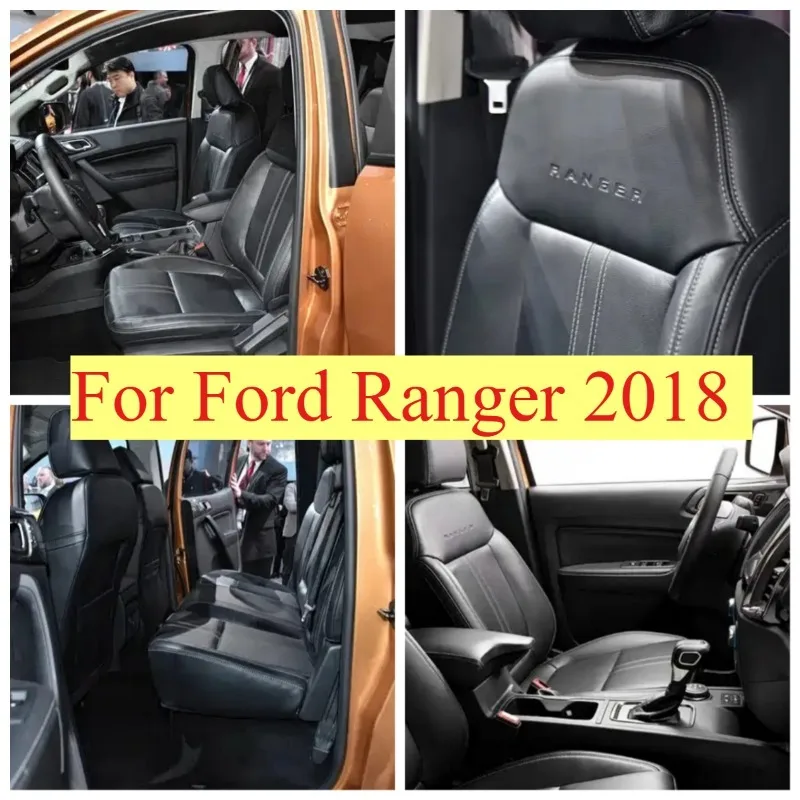 Подходит для Ford Ranger 2018. Чехлы на сиденья из веганской кожи для 5 передних сидений.