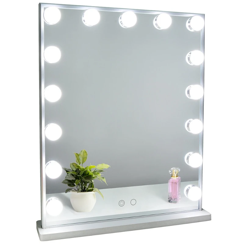 

Smart LED Makeup Mirror Large Desktop Hollywood Makeup Mirror with Bulb Wall Hanging Fill Light