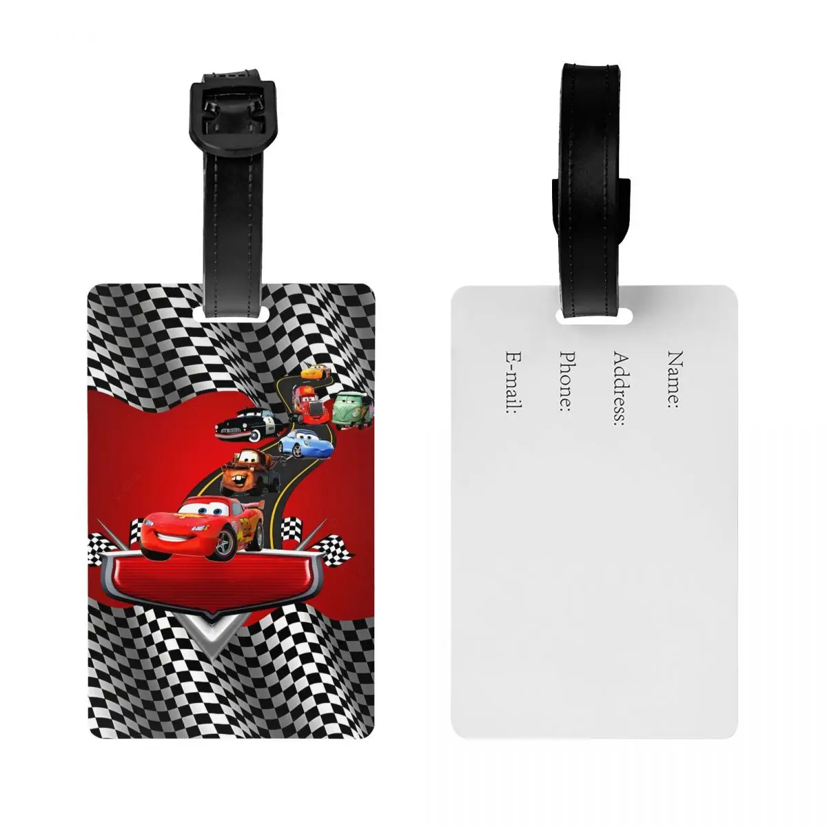 علامة الأمتعة المخصصة Lightning McQueen لحقائب السفر الرياضية وغطاء الخصوصية لسيارة السباق