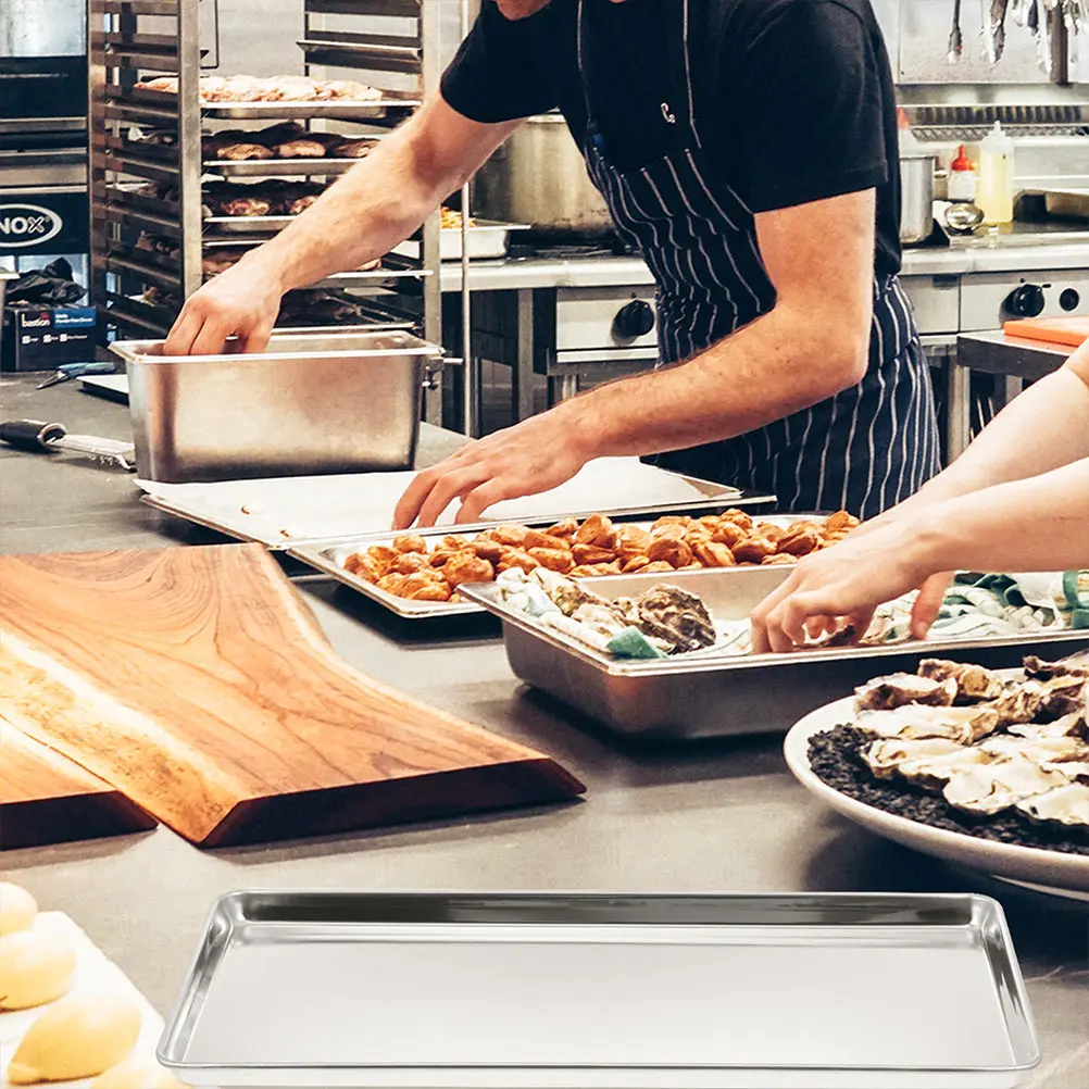 

Rectangular Cool Tray Trays Serving Food Drainage Stainless Steelfood Cold Rectangle Bread Crumbs