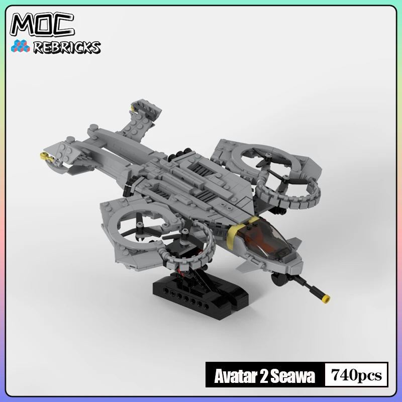 New Movie The AT-101 Seawasp Series Sci-Fi Helicopters MOC Bricks Building Block Toys Model DIY Collection Sets Kid Puzzle Gifts