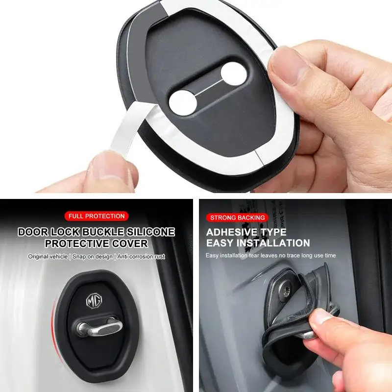 Anti-Rust Silicone Door Lock Protector 4PCS Car Latch Cover for MG ZS HS MG3 MG5 MG6 MG7 ES5 Cyberster - view 6