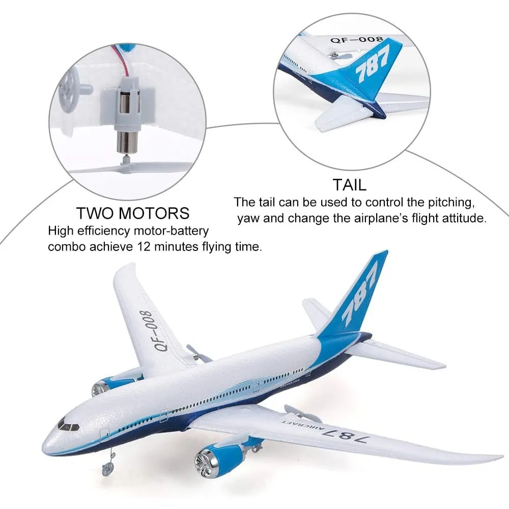 RC 787 미니어처 3채널 2.4GHz EPP 비행기 모델 리모컨 포함, 즉시 비행 가능한 RC 장난감