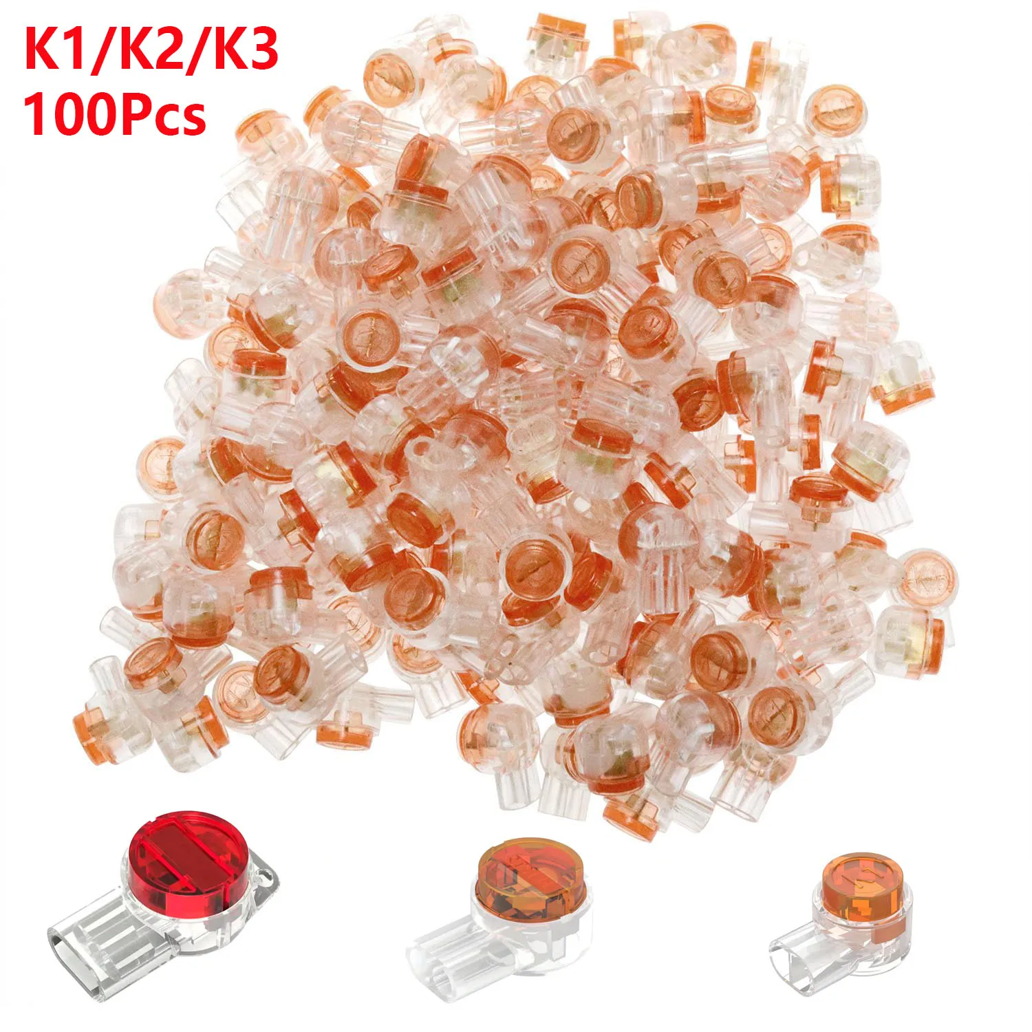 Image of 100 Stück/Packung K1 K2 K3 Verbindungsstücke Crimpklemmen Verdrahtung RJ45 Ethernet-Kabel-Stecker Telefonleitungsanschluss