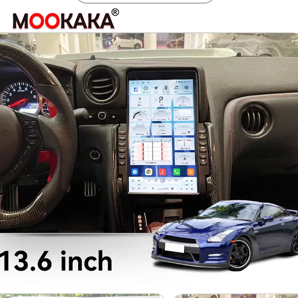 

13.6" Android 14 Carplay Car Radio For Nissan GTR GT-R 2011-2017 Stereo Multimedia Video TV Player GPS Navigation DSP Head Unit