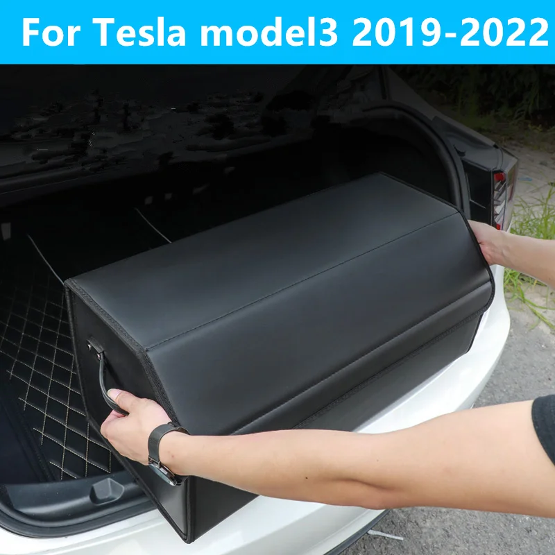 For Tesla model3 2019-2022 Trunk Storage Box Container Holder Tray Accessories Car Styling high quality durable car accessories