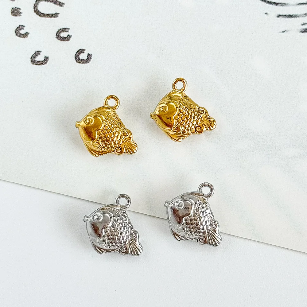 

Cordial Design 12*13MM 100Pcs Hand Made/Jewelry Accessories/Stainless Steel Pendant/Fish Shape/Simple Charms/DIY Making #195303