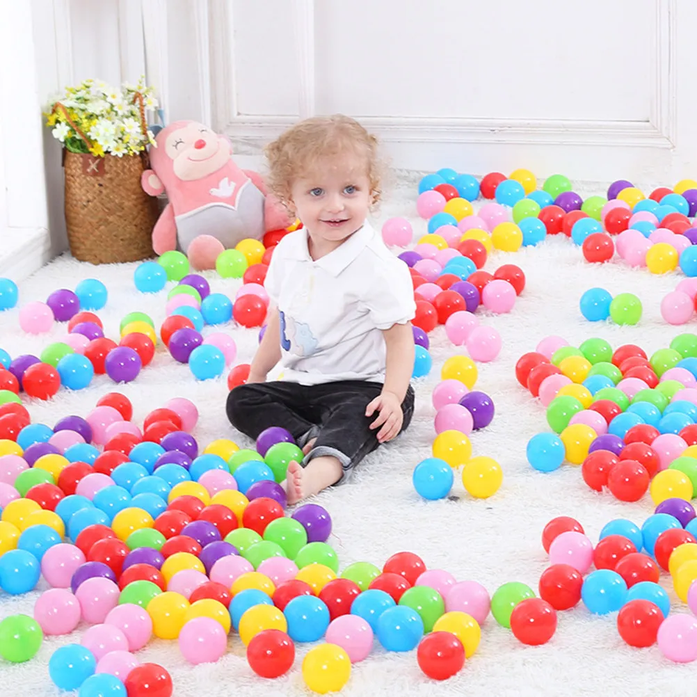 50Pcs Soft Colorful Ocean Balls Safe Premium Plastic Balls for Children Ball Pit Playpen Tent Playhouse Kiddie Pool Bounce House