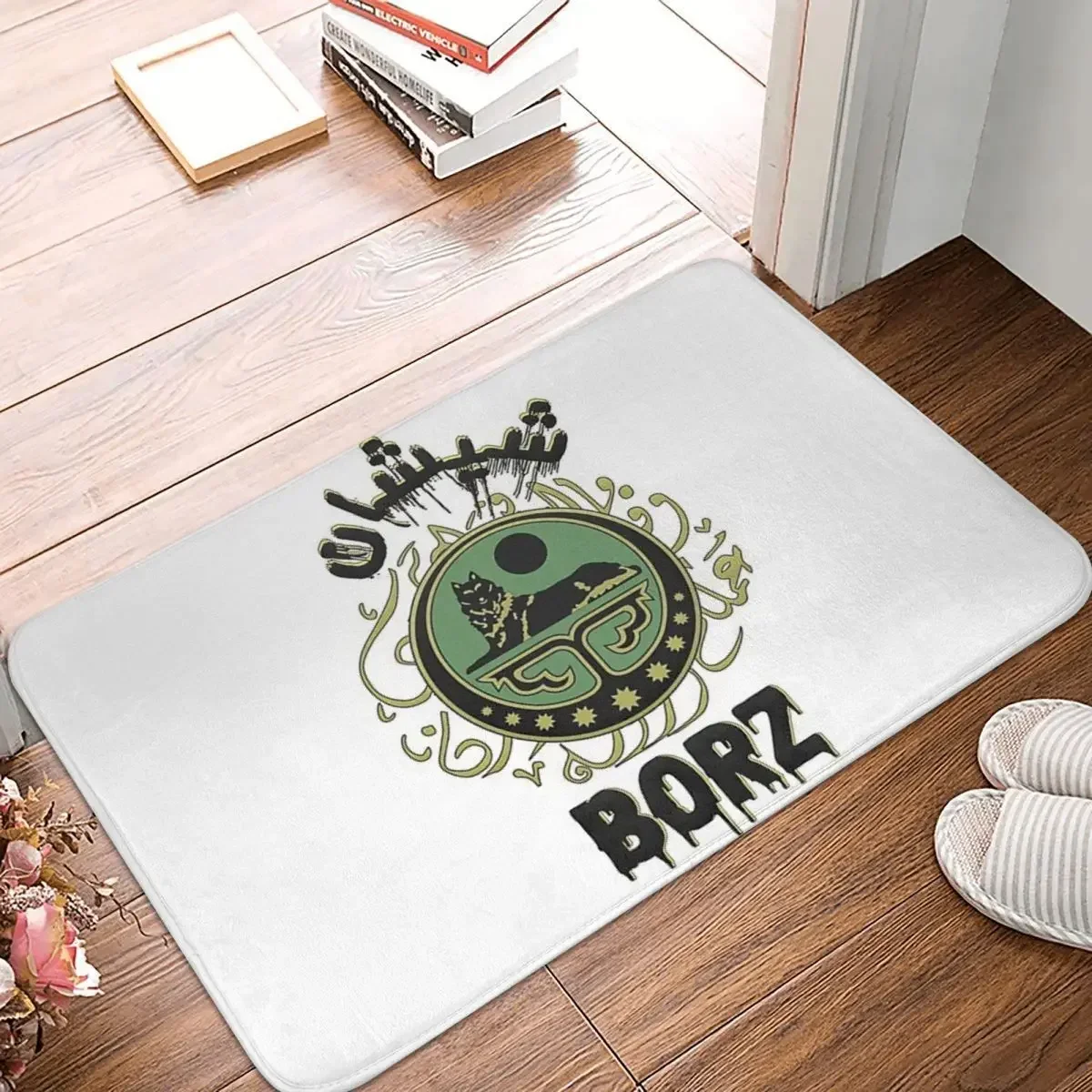 Chechen Borz Chechnya Coat Of Arms Doormat Rug Carpet Mat Footpad Polyester Non-slip Sand Scraping Entrance Kitchen Bedroom