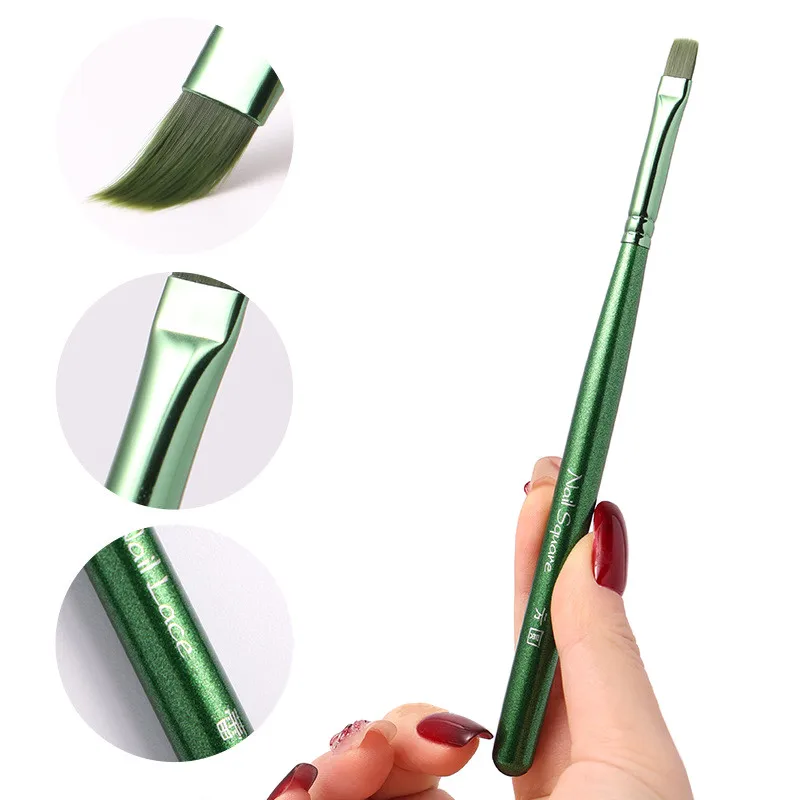 Pędzel do malowania żelami, do zdobienia paznokci, do przedłużania tipsów żelowymi, akrylowych, akcesorium do budowania paznokci, pędzle do zdobienia paznokci, pędzel do paznokci żelowych (1/3 szt.)