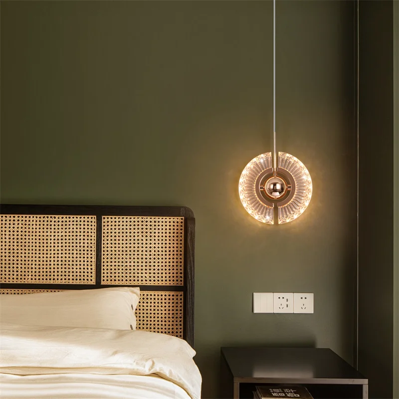 Iron Crafts+Acrylic Hanging Chandelier For Bedroom Dining Room Rotatable Led Ceiling Lamp Lustre Home Decoration Mood Lighting image 4