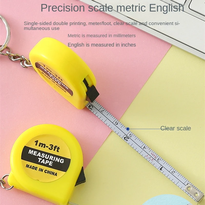 10/5/3/1pcs Retractable Soft Ruler Measure With Keychain Mini Portable Sewing Tailor Cloth Ruler Measuring Home Supply