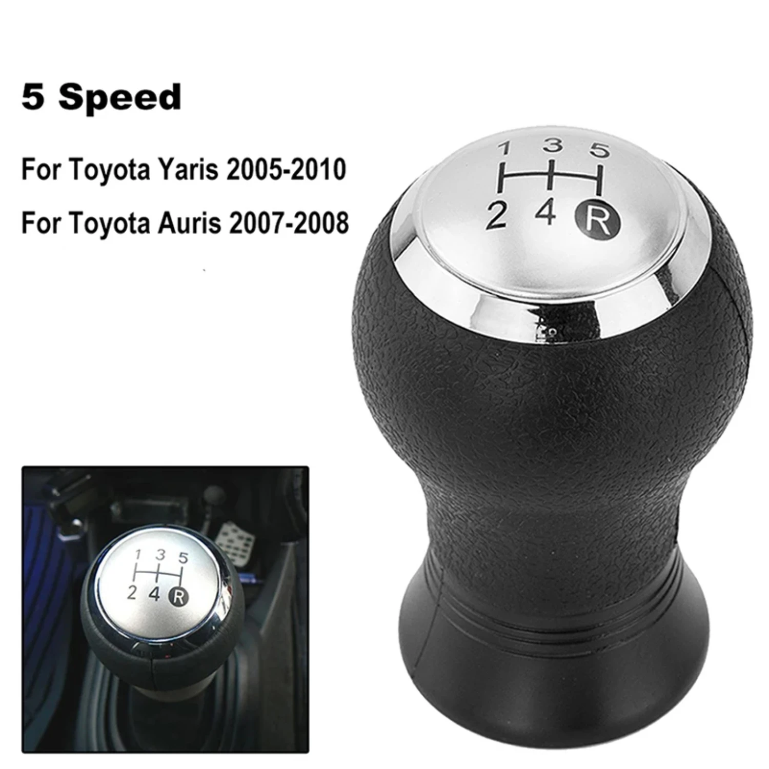 

5 Speed Car Manual Gear Shift Knob Shifter Lever Transmission Plastic Yaris 2005 2006-2009 2010 Auris 2007-2008