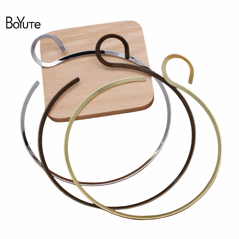 

BoYuTe (5 Pieces/Lot) 130*4.5MM Metal Brass Choker Necklace Materials Diy Handmade Jewelry Accessories Wholesale