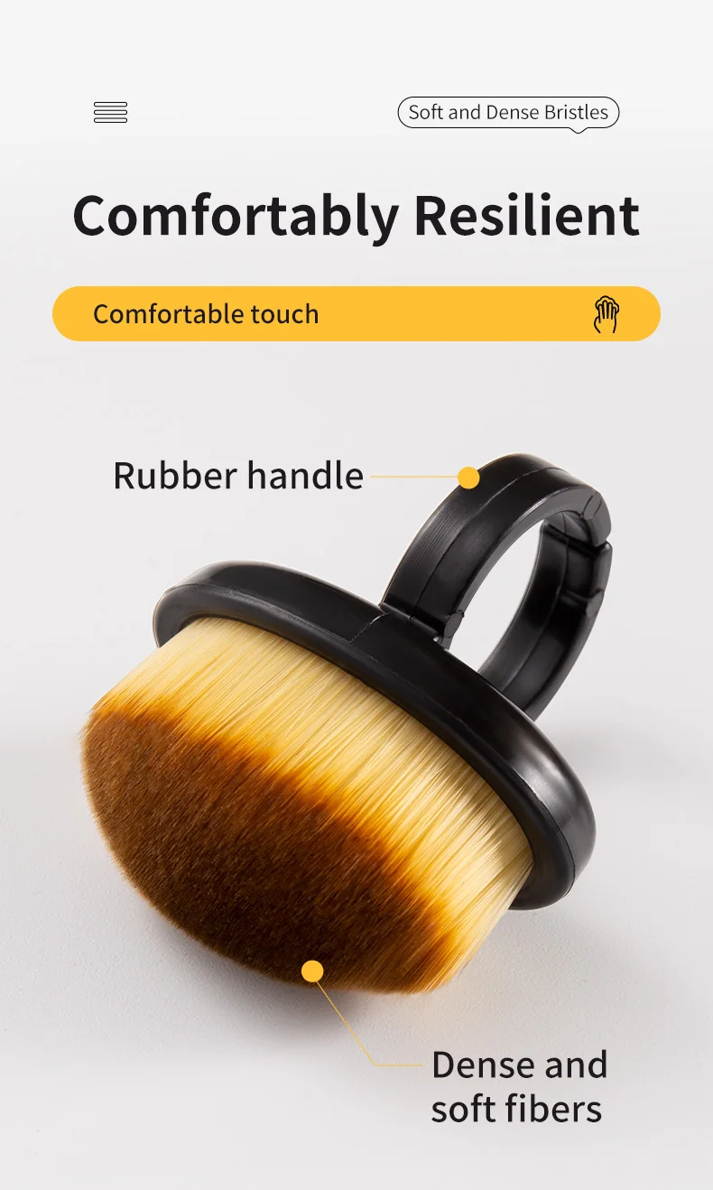1/10 Stück Maniküre-Staubpinsel mit dichten Borsten, Fingerring-Staubwedel, Nagellack-Pulverreiniger, Nagelkunst-Essential, Salonbedarf – Detail 2